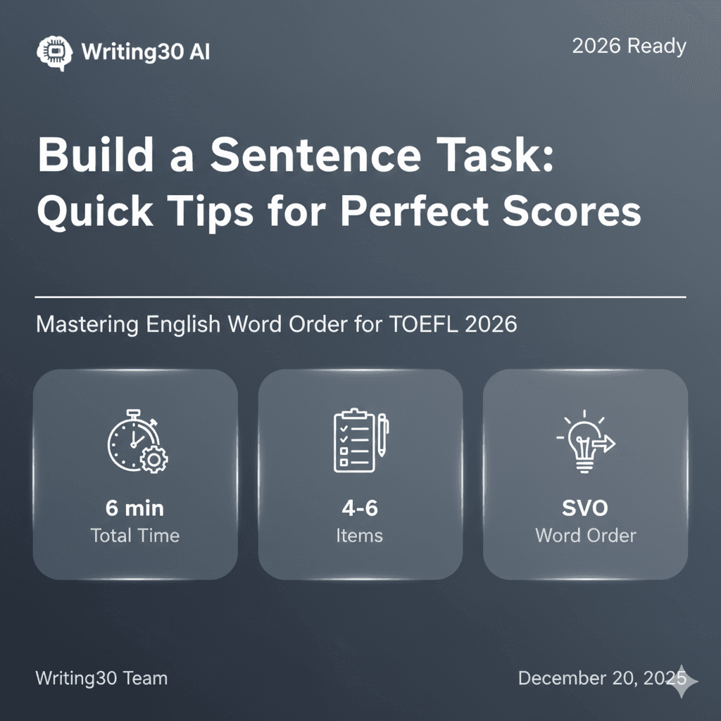 TOEFL 2026 Build a Sentence: Tips for Perfect Scores